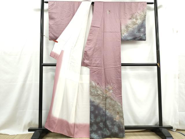 平和屋着物■中国三大刺繍　スワトウ刺繍　汕頭刺繍　駒刺繍　色留袖　唐草花鼓文　暈し染め　金糸　正絹　逸品　DABG4900qa