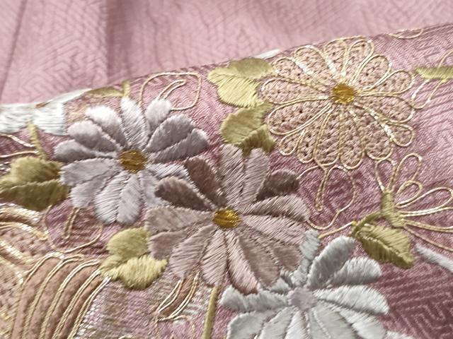 平和屋着物■中国三大刺繍　スワトウ刺繍　汕頭刺繍　駒刺繍　色留袖　唐草花鼓文　暈し染め　金糸　正絹　逸品　DABG4900qa