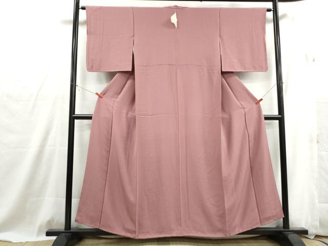 平和屋着物■上質な色無地　退紅色　正絹　逸品　DABG4902qa