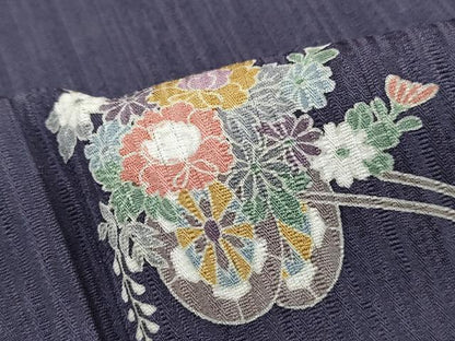 平和屋着物■上質な小紋　花車文　そごう百貨店扱い　正絹　逸品　DABG4905qa