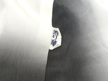 平和屋着物■江戸小紋　幾何学文　黒地　正絹　逸品　DABG4911qa