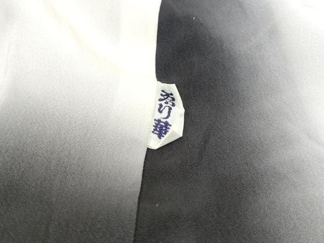 平和屋着物■江戸小紋　幾何学文　黒地　正絹　逸品　DABG4911qa