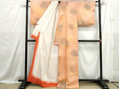 平和屋着物■上質な小紋　笹竹文　暈し染め　正絹　逸品　DABG4912yqa