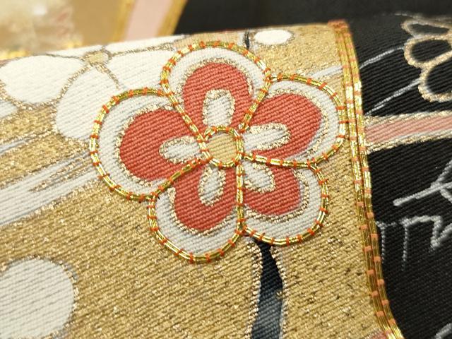 平和屋着物■豪華黒留袖　作家物　駒刺繍　渡橋風景文　金彩　正絹　逸品　DABG4919qa