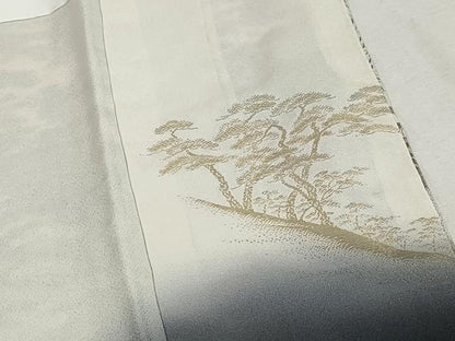 平和屋着物■豪華黒留袖　寿光織　京洛名所園　暈し染め　金糸　正絹　逸品　DABG4924qa