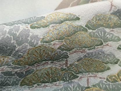 平和屋着物■訪問着　作家物　風景樹林文　暈し染め　金彩　正絹　逸品　DABG4934qa