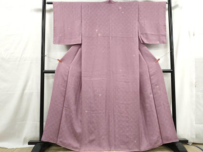 平和屋着物■金彩友禅作家　堤順三　小紋　霞花文　金銀彩　やまと金ラベル　正絹　逸品　DABG4937qa