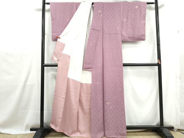 平和屋着物■金彩友禅作家　堤順三　小紋　霞花文　金銀彩　やまと金ラベル　正絹　逸品　DABG4937qa