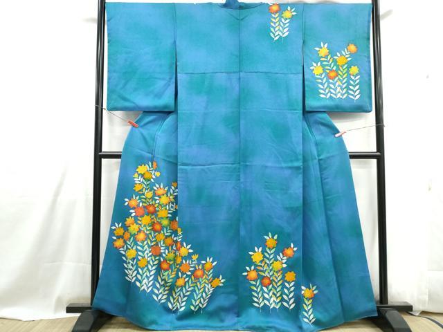 平和屋着物■訪問着　草花文　暈し染め　正絹　逸品　DABG4942qa