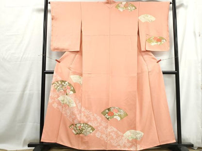 平和屋着物■訪問着　刺繍　地紙花文　金彩　正絹　逸品　DABG4945qa