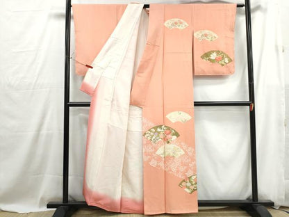 平和屋着物■訪問着　刺繍　地紙花文　金彩　正絹　逸品　DABG4945qa