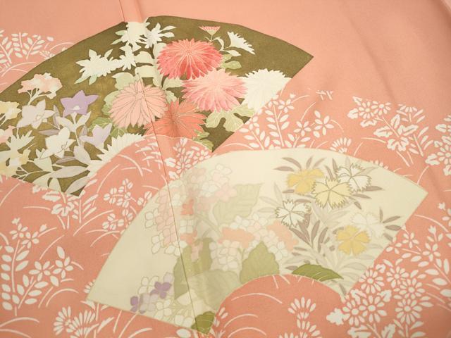 平和屋着物■訪問着　刺繍　地紙花文　金彩　正絹　逸品　DABG4945qa