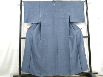 平和屋着物■上質な色無地　安藤広重 東海道五拾五撰　紺鼠色　さが美扱い　正絹　逸品　DABG4996qa