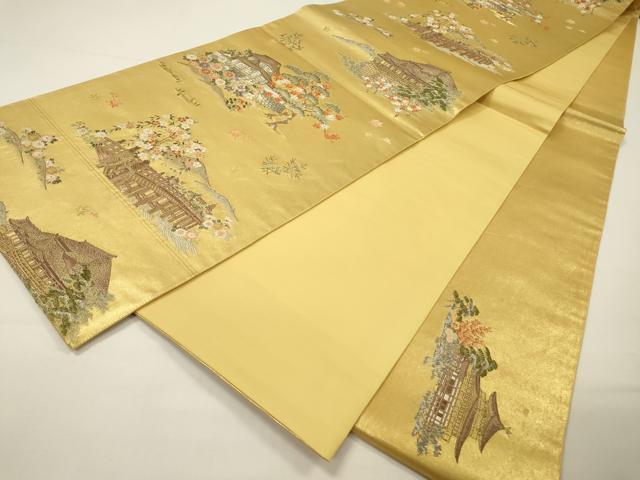 平和屋本店●六通柄袋帯　京洛絵文　本金箔　金泥箔　正絹　逸品　DABG5058fe
