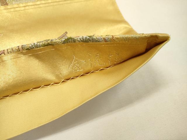平和屋本店●六通柄袋帯　京洛絵文　本金箔　金泥箔　正絹　逸品　DABG5058fe