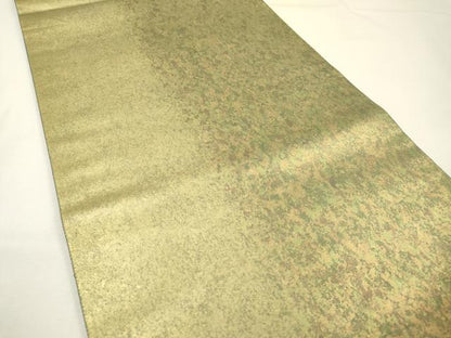 平和屋本店●六通柄袋帯　霞文　本金箔　金泥箔　正絹　逸品　DABG5061fe