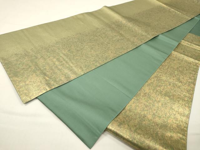 平和屋本店●六通柄袋帯　霞文　本金箔　金泥箔　正絹　逸品　DABG5061fe