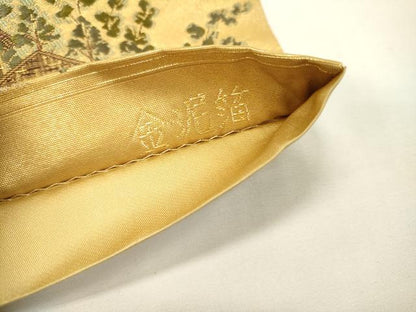 平和屋本店●六通柄袋帯　おしん物語絵巻文　本金箔　金泥箔　正絹　逸品　DABG5067fe