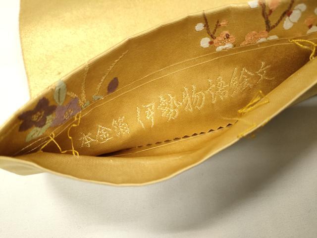 平和屋本店●六通柄袋帯　唐織　伊勢物語絵巻　本金箔　金泥箔　正絹　逸品　DABG5068fe