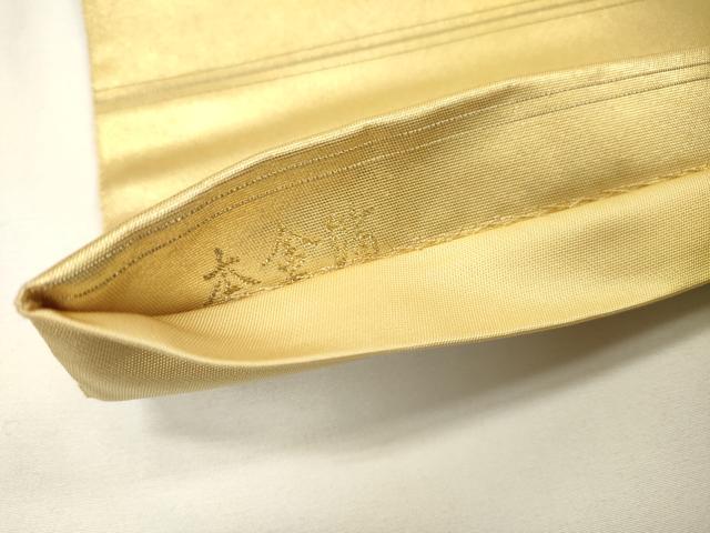 平和屋本店●太鼓柄袋帯　能　本金箔　金泥箔　正絹　逸品　DABG5075fe