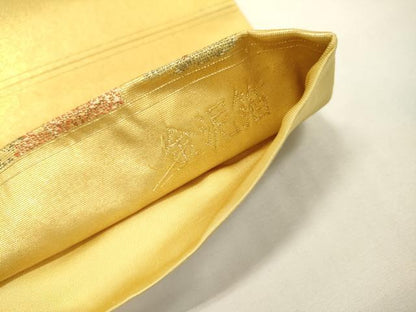 平和屋本店●太鼓柄袋帯　唐織　保津峡絵文　本金箔　金泥箔　正絹　逸品　未使用　DABG5084fe