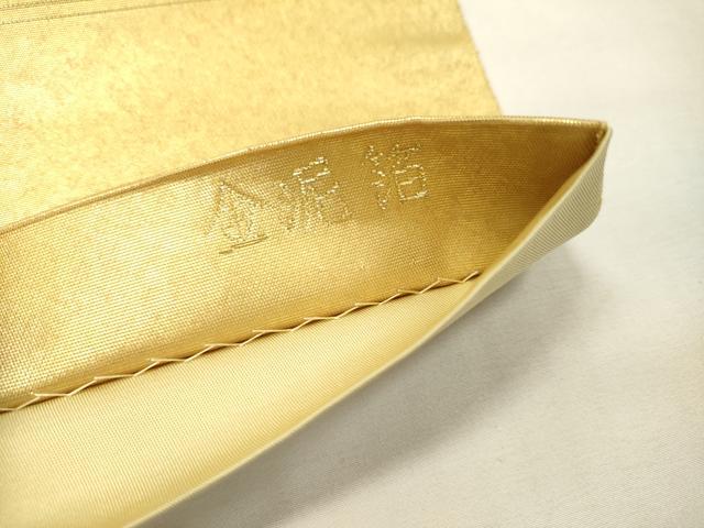 平和屋本店●工芸作家集団　葛実　袋帯　螺鈿　鴛鴦孔雀花文　本金箔　金泥箔　正絹　逸品　DABG5146fe