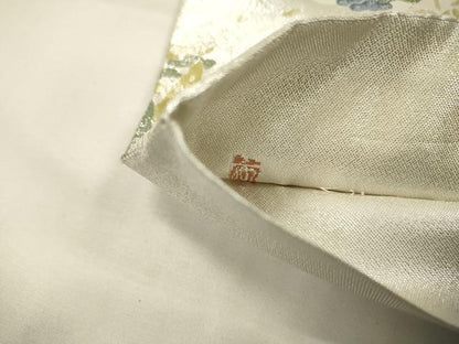 平和屋着物▼本加賀友禅作家　柿本市郎監修　六通柄袋帯　飛鶴風景文　金銀糸　正絹　逸品　DABG5265fe