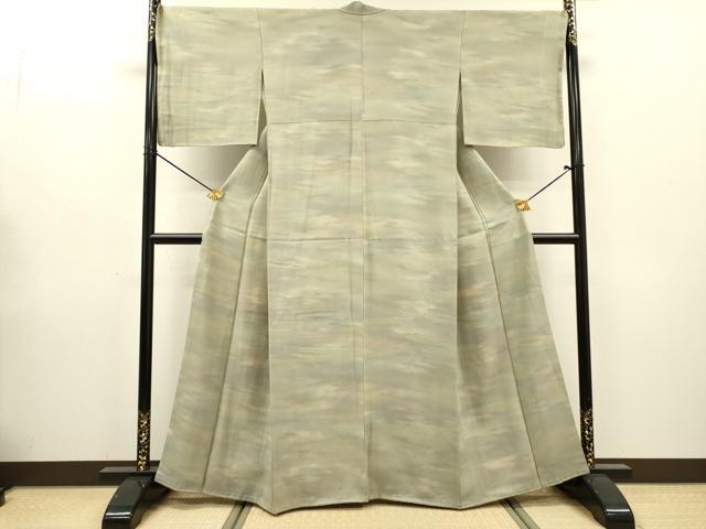 平和屋着物▼上質な小紋　霞文　暈し染　正絹　逸品　DABG5307fe
