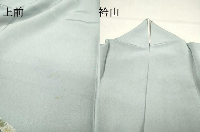 平和屋着物▼訪問着　総刺繍　短冊花松文　金銀糸　正絹　逸品　DABG5309fe