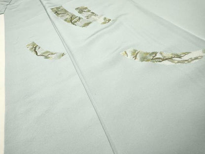 平和屋着物▼訪問着　総刺繍　短冊花松文　金銀糸　正絹　逸品　DABG5309fe