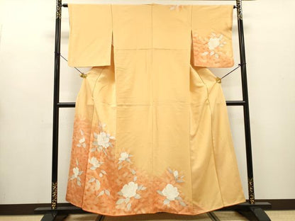 平和屋着物▼訪問着　ろうけつ染　薔薇　暈し染　正絹　逸品　DABG5333fe