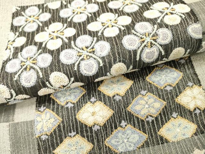 平和屋着物▽極上　中国三大刺繍　相良刺繍　総刺繍　袋帯　スリーシーズン　春夏秋　色紙花文　金銀糸　正絹　逸品　DABG5365fe