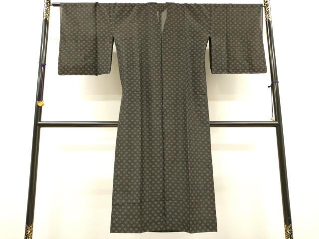平和屋着物▽道中着　スリーシーズン　春夏秋　塵除け　印伝　舞花　ロング丈　正絹　逸品　未使用　DABG5496fe