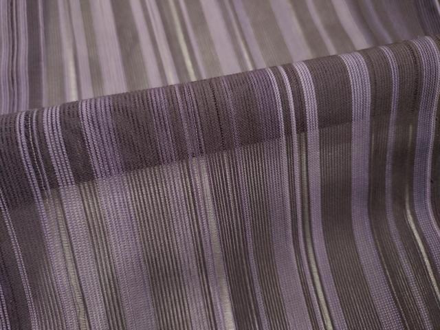 平和屋着物▽道行コート　スリーシーズン　春夏秋　塵除け　縞　ロング丈　正絹　逸品　DABG5499fe