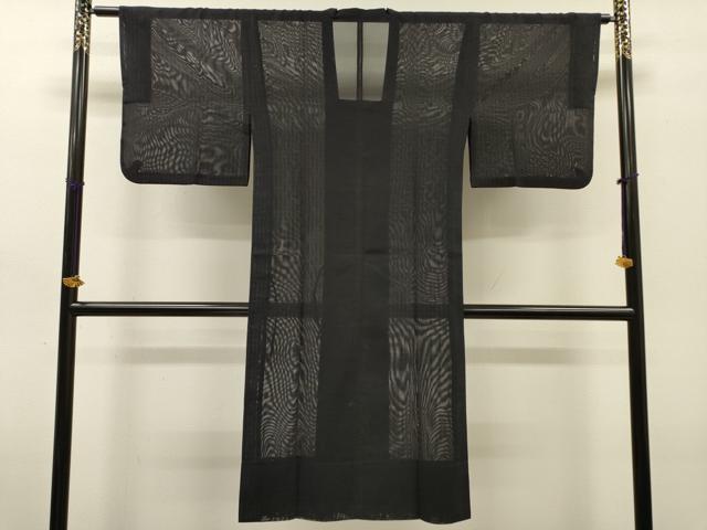 平和屋着物▽道行コート　スリーシーズン　春夏秋　塵除け　二重紗　格子　ロング丈　正絹　逸品　DABG5501fe