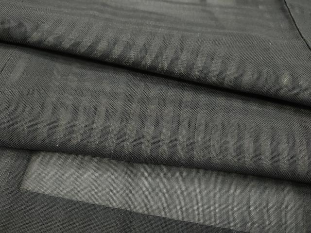 平和屋着物▽道行コート　スリーシーズン　春夏秋　塵除け　二重紗　格子　ロング丈　正絹　逸品　DABG5501fe