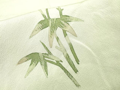 平和屋着物＃羽織　ろうけつ染　笹竹文　正絹　逸品　DABG5504fe