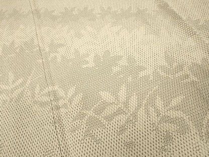平和屋着物▽本塩沢　訪問着　単衣　110亀甲　草葉シルエット　証紙付き　正絹　逸品　未使用　DABG5512fe