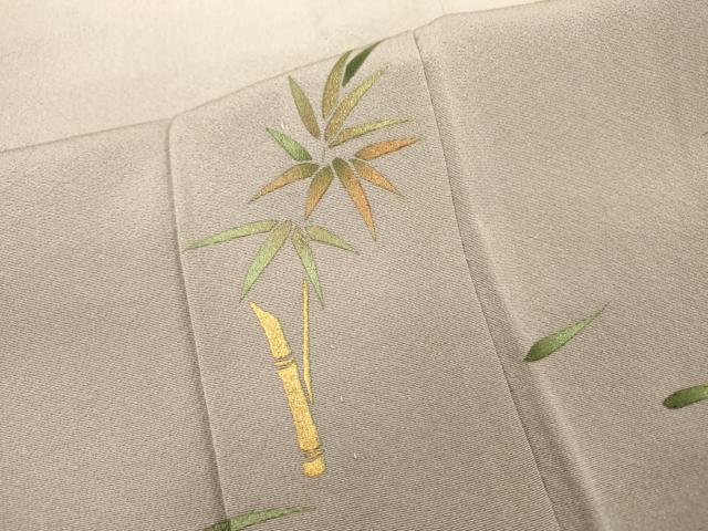 平和屋着物▽訪問着　単衣　笹竹文　暈し染　金彩　さが美扱い　正絹　逸品　DABG5526fe
