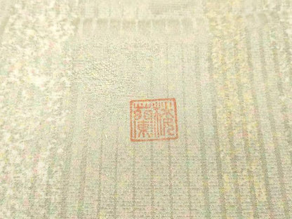 平和屋着物▽上質な小紋　単衣　作家物　間道　正絹　逸品　未使用　DABG5540fe