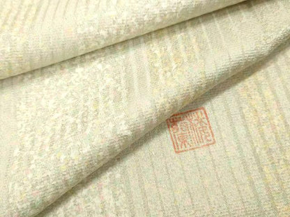 平和屋着物▽上質な小紋　単衣　作家物　間道　正絹　逸品　未使用　DABG5540fe