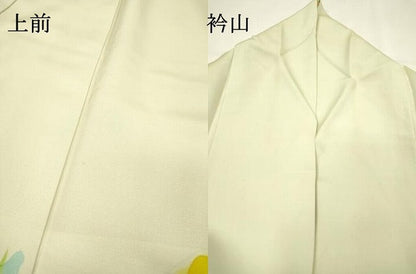 平和屋着物▼訪問着　手描き　草花　正絹　逸品　DABG5642fe
