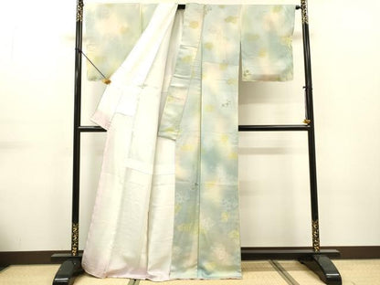 平和屋着物●上質な小紋　地紋起こし　破れ色紙花文　暈し染　正絹　逸品　未使用　DABG5650fe