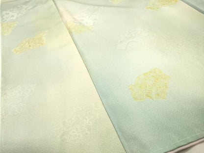 平和屋着物●上質な小紋　地紋起こし　破れ色紙花文　暈し染　正絹　逸品　未使用　DABG5650fe