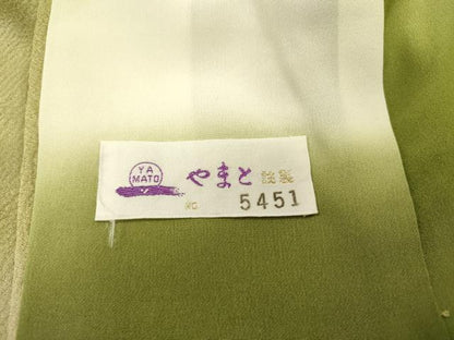 平和屋着物▼訪問着　螺鈿　葡萄蔦の葉文　暈し染　金彩　やまと誂製　正絹　逸品　DABG5656fe