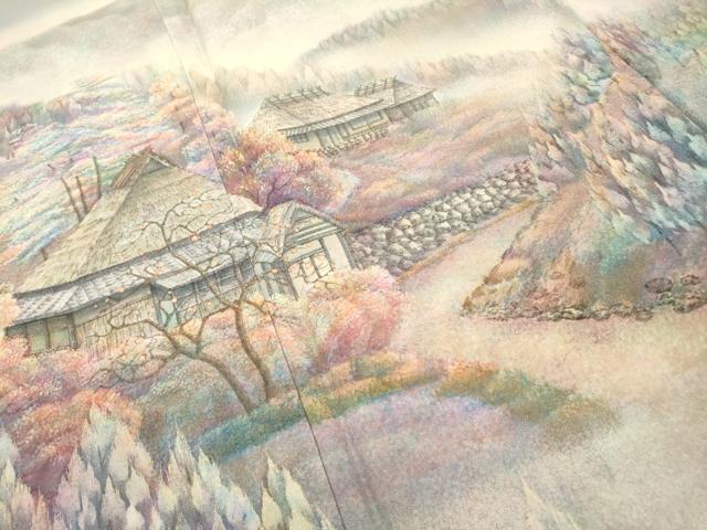 平和屋着物▼豪華色留袖　作家物　手描き　大原の里　暈し染　正絹　逸品　DABG5661fe