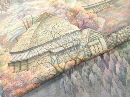 平和屋着物▼豪華色留袖　作家物　手描き　大原の里　暈し染　正絹　逸品　DABG5661fe