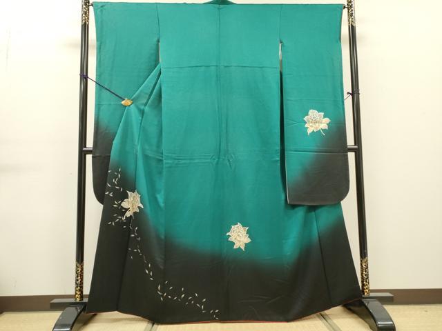 平和屋着物▼豪華振袖　舞花　暈し染　金銀彩　正絹　逸品　DABG5663fe