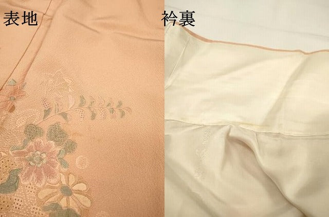 平和屋着物▼中国三大刺繍　スワトウ刺繍　汕頭刺繍　総刺繍　訪問着　地紙芝花文　正絹　逸品　DABG5666fe