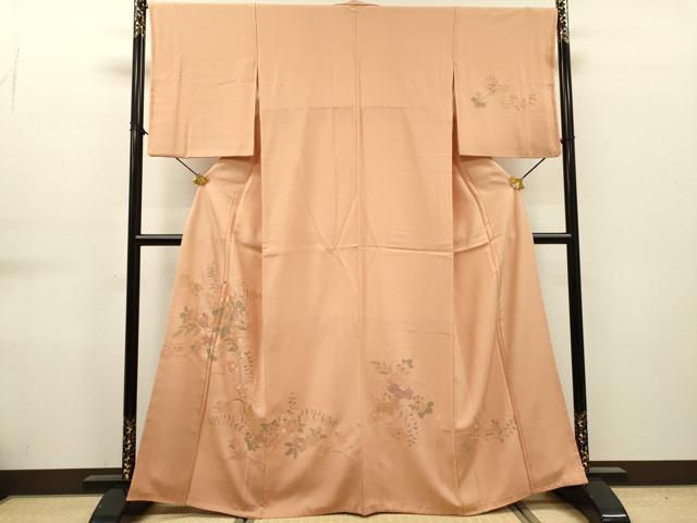 平和屋着物▼中国三大刺繍　スワトウ刺繍　汕頭刺繍　総刺繍　訪問着　地紙芝花文　正絹　逸品　DABG5666fe